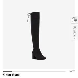 Kelly & Katie above knee black suede boots 7